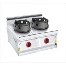 CSA Gazlı Wok Ocak Çiftli Set Üstü 80x70x30 cm KRCS.SWOG.870
