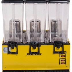 Şerbetmatik Üçlü 20+20+20 Lt Fıskiyeli Soğutucu Şerbet Makinesi 