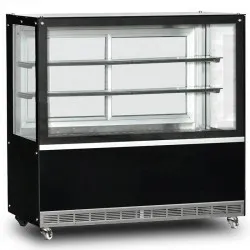 Soğuk Pasta Teşhir Dolabı, Düz Camlı 130x70x130 cm